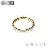 IMPLANT GRADE SOLID TITANIUM SIDE CZ PAVED HINGED SEGMENT RING FOR SEPTUM, HELIX, TRAGUS